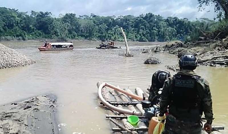 Destruyen equipos e insumos de la minería ilegal en Amazonas