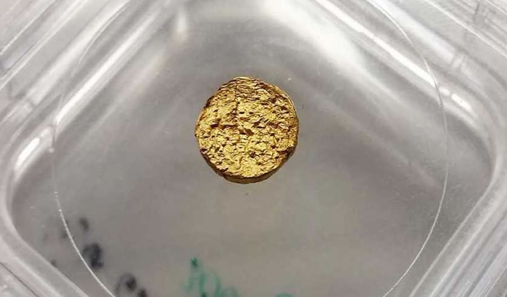 Científicos crean pieza de oro de 18 quilates hecha de plástico