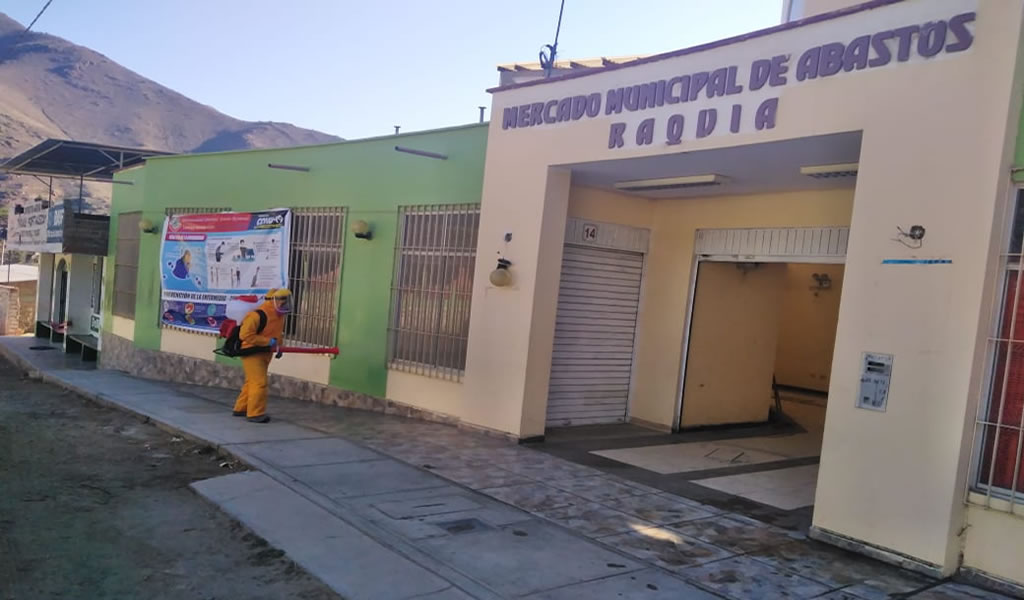 Antamina colabora con labores de desinfección en diversas localidades del Valle Fortaleza