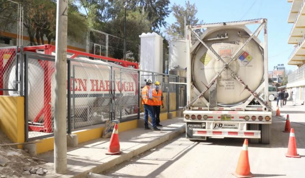 Arequipa: Hospital Covid-19 recibió cisterna de oxígeno donado por Southern Perú
