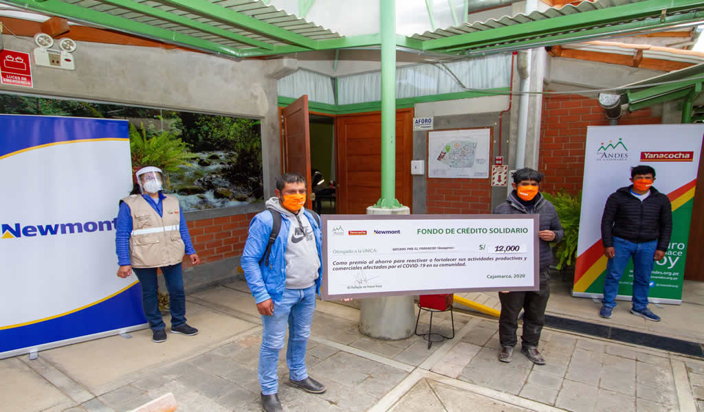 Cajamarca: Newmont realiza entrega de Fondo de Crédito Solidario que beneficia a familias de la región