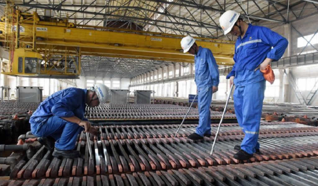 Producción de cobre refinado de China se recuperó en septiembre