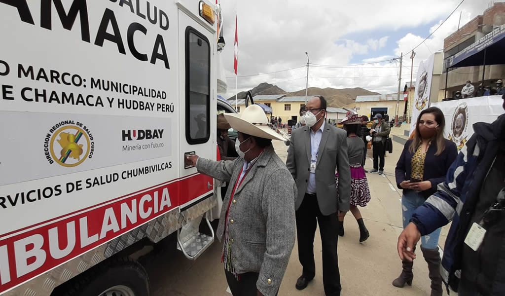 Cusco: donan ambulancia para distrito de Chamaca gracias a alianza entre DIRESA, la municipalidad distrital y Hudbay