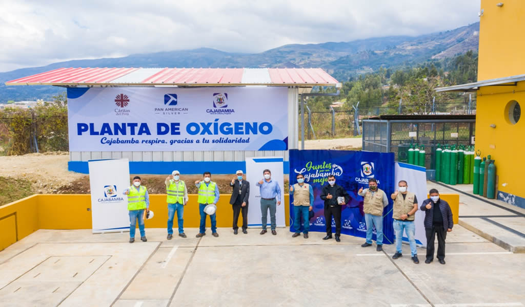 Pan American Silver: planta de oxígeno entregada al Hospital de Cajabamba comienza a operar