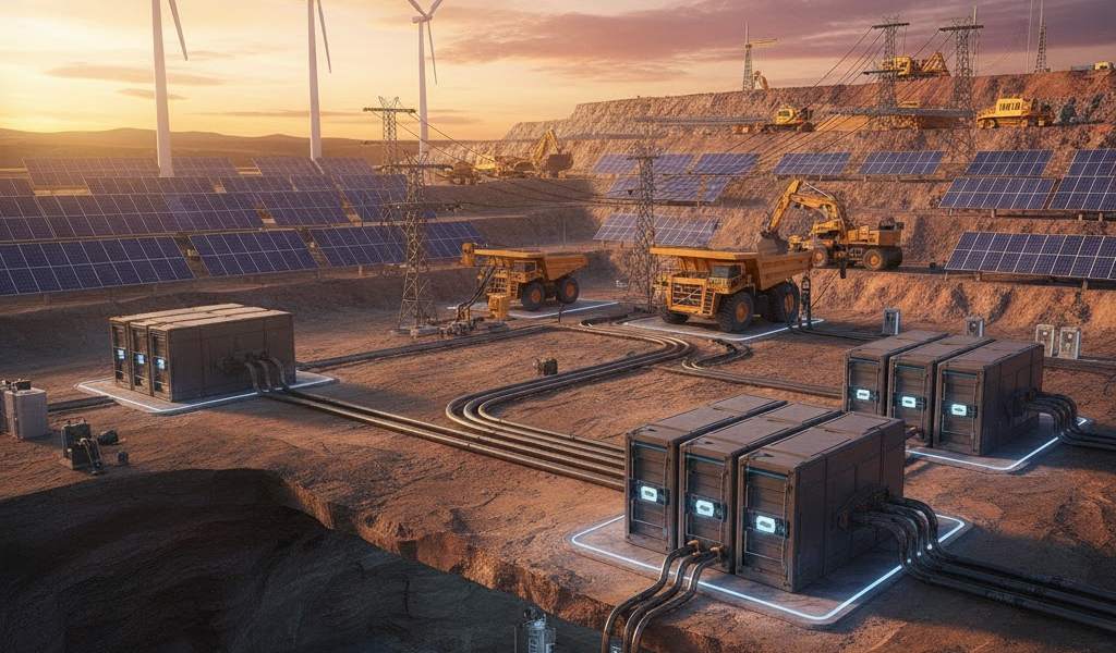 Almacenamiento energético en minería: baterías y microredes para reducir la dependencia fósil