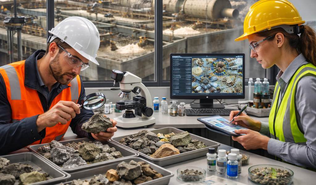 Interacción mineral-proceso en minería: cómo la mineralogía condiciona la eficiencia del procesamiento de minerales