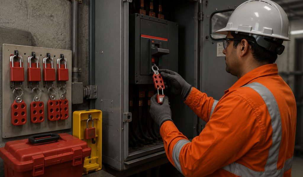 Control de energías peligrosas (LOTO) en minería: procedimiento de bloqueo y etiquetado