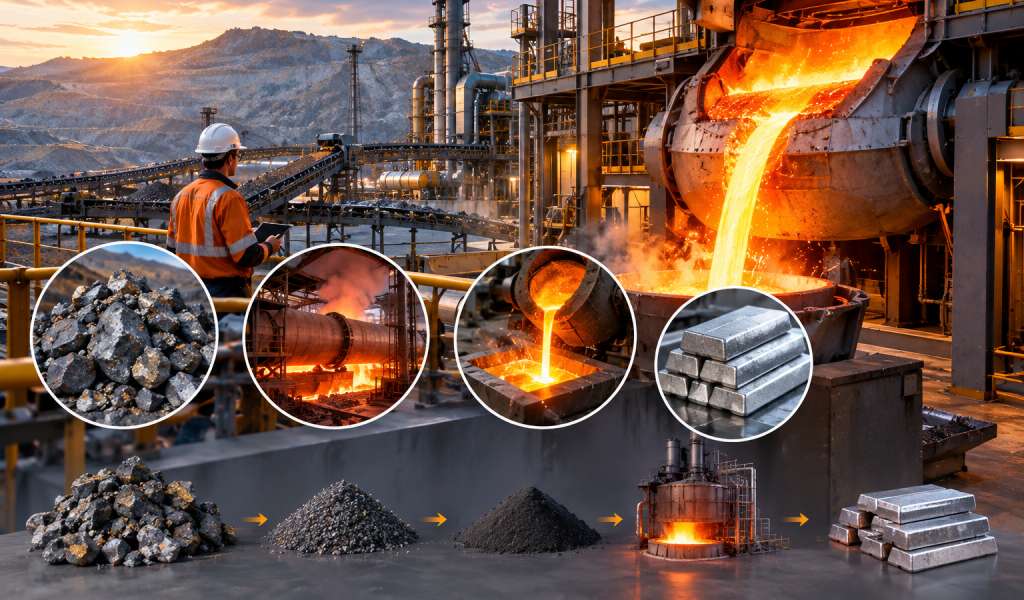 Pirometalurgia minera: procesos térmicos y obtención de metales