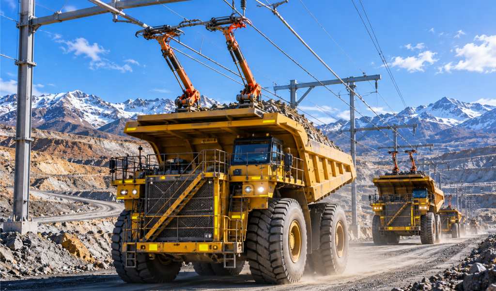 Sistemas Trolley para camiones mineros: eficiencia y electrificación