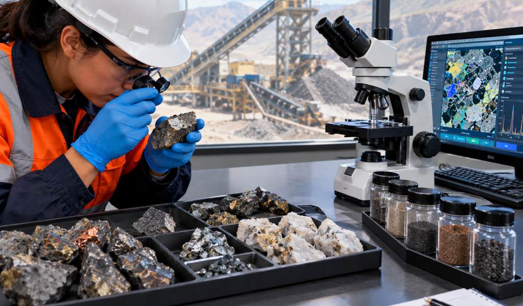 Minerales de mena y ganga: clasificación y caracterización